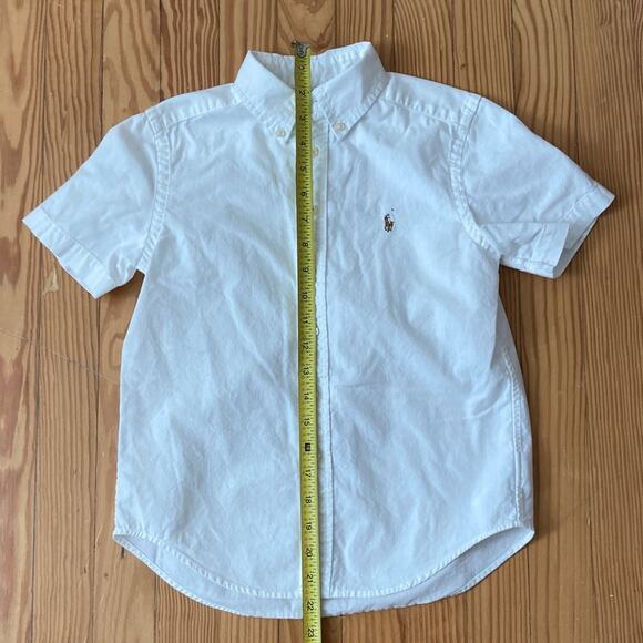 Polo Ralph Lauren White Button Down Short Sleeve Boys Size 8 - Picture 6 of 7